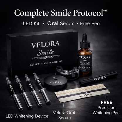 Velora LED Teeth Whitening Kit + Oral Serum | Whiter Teeth Fast