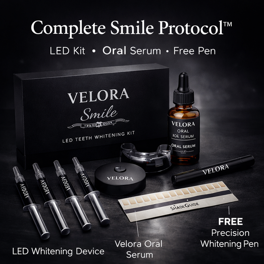 Velora LED Teeth Whitening Kit + Oral Serum | Whiter Teeth Fast